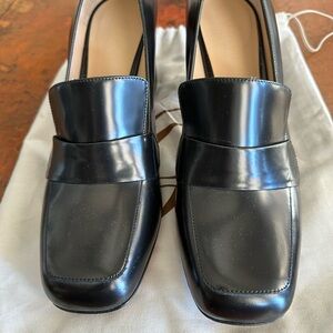 M. Gemi loafers, black shiny leather. European size 40.5. US size 9.5